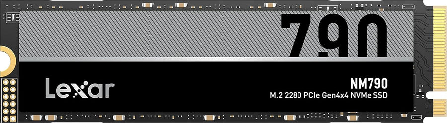 Lexar LNM790X004T-RNNNG Internal SSD 4TB M.2 2280 PCIe Gen 4x4 NVMe SSD up to 7400MB/s read, 6500MB/s write Hard Disk Drives