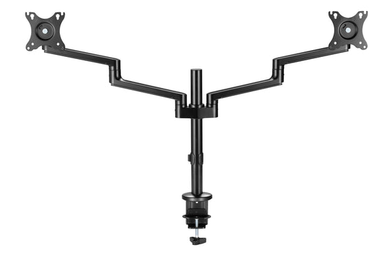 Astrotek Dual Monitor Arm Desk Mount Height Adjustable Stand for 2x LCD Display 23.8' 24' 27' 31.5' 32' 8kg 30° Tilt 180°