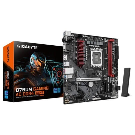 Gigabyte B760M GAMING AC DDR4 GEN5, Intel B760, LGA1700 12th–14th Gen, DDR4 64GB, PCIe 5.0 x16, Wi-Fi AC, 2.5GbE, M.2 PCIe