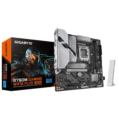 Gigabyte B760M GAMING WIFI6 PLUS GEN5 Intel LGA 1700 m-ATX Motherboard, 2xDDR5 ~128GB, 1xPCI-E x16, 1xPCI-E x1, 2xM.2,