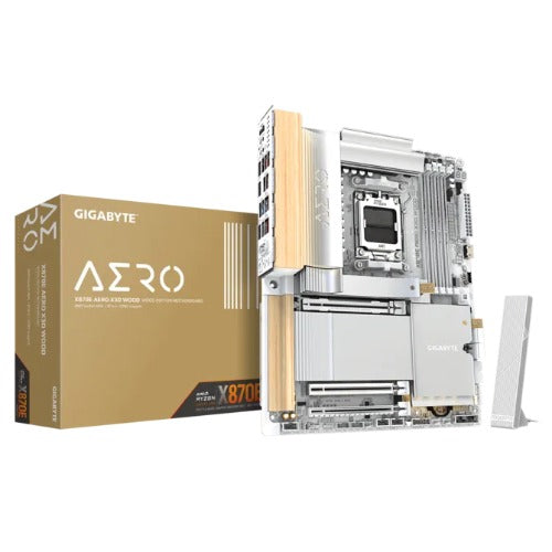 Gigabyte X870E AERO X3D WOOD AM5 DDR5 256GB USB4 Wi-Fi7 MT7927, RZ738 5GbE PCIe5 M.2 PCIe5/4 HDMI ALC1220 ATX Motherboards