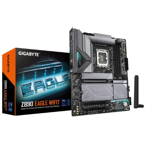 Gigabyte Z890 EAGLE WIFI7 P Intel LGA 1851 ATX Motherboard, 4x DDR5 ~256GB, 3x PCI-E x16, 4x M.2, 4x SATA, 5x USB 3.2, 1x