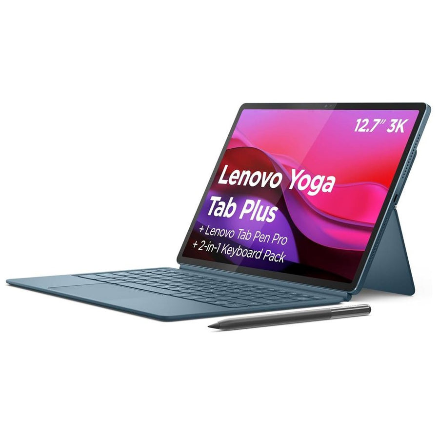 Lenovo Yoga Tab Plus Wi-Fi 512GB with Keyboard & Pen - Tidal Teal *AU STOCK*, 12.7', 16GB/512GB, 13MP/13MP, Android, 10200mAh, 1 Year Warranty