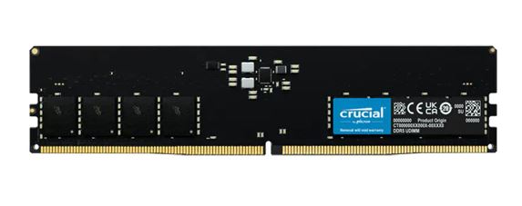 Micron (Crucial) Crucial 32GB (1x32GB) DDR5 UDIMM 4800MHz CL40 Desktop PC Memory Tray Memory MECD5-1X32G48T