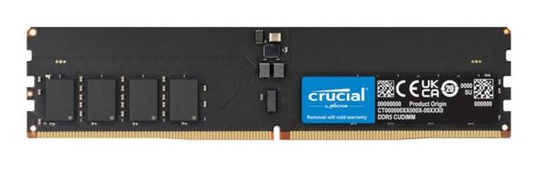 Micron (Crucial) Crucial Pro 32GB (1x32GB) DDR5 UDIMM 6400MHz CL40 Black Heat Spreaders Overclocking Support Intel XMP AMD