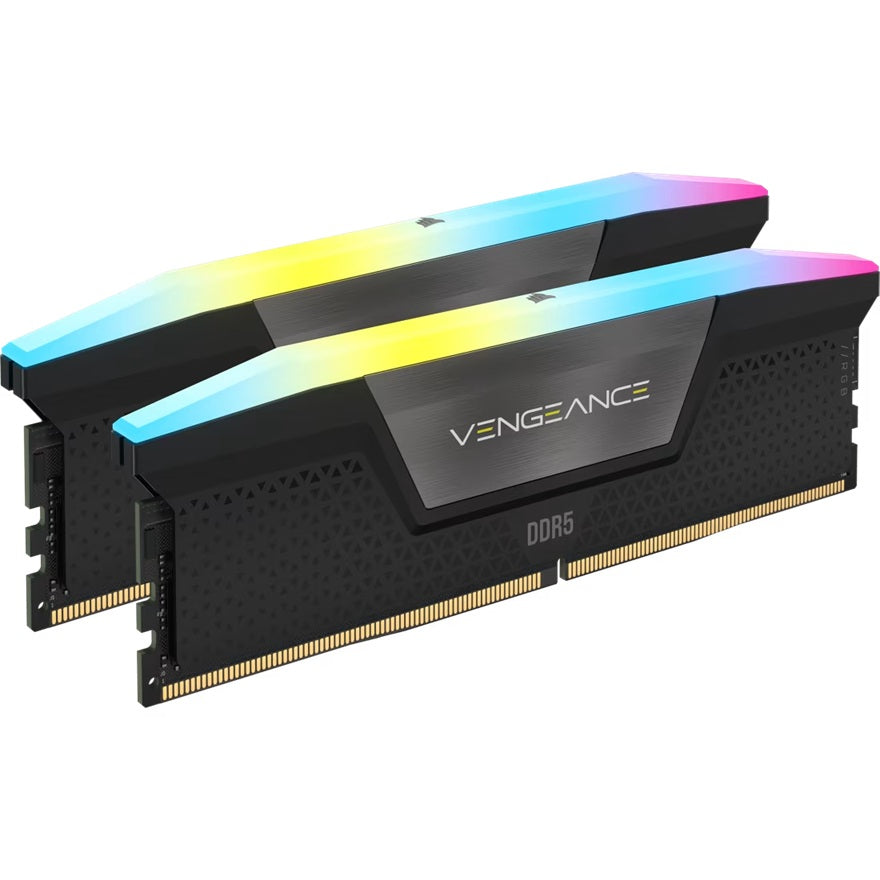 Corsair Vengeance RGB 32GB (2x16GB) DDR5 DRAM 6400MT/s C36 Memory Kit — Black PC5-51200 (DDR5-6400)