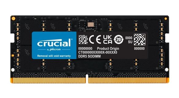 Micron (Crucial) Crucial 32GB (1x32GB) DDR5 SODIMM 4800MHz C40 1.1V Notebook Laptop Memory Tray ~replace CT2K16G56C46S5