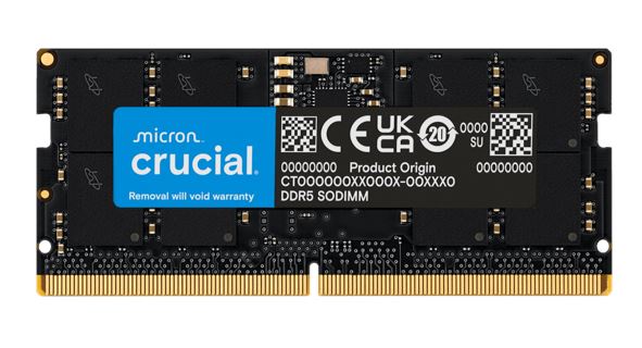 Micron (Crucial) Crucial 64GB (1x64GB) DDR5 SODIMM 5600MHz CL46 Notebook Laptop Memory Tray Memory MECN5-1X64G56T