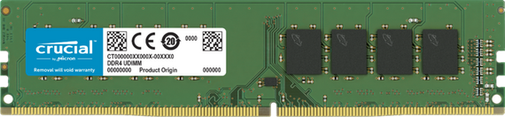 Crucial 16GB (1x16GB) DDR4 UDIMM 3200MHz CL22 1.2V Unbuffered Desktop PC Memory RAM