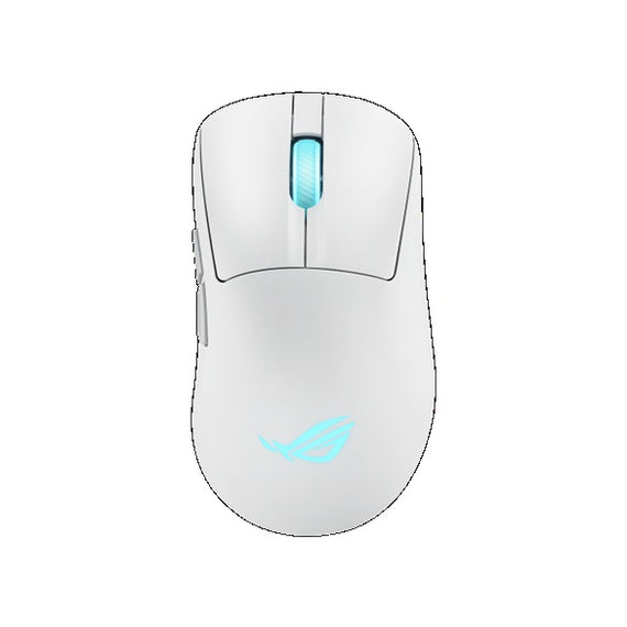 ASUS ROG Keris II Origin Gaming Mouse Moonlight White, ROG Micro Switch II, USB/Bluetooth/RF 2.4GHz, 8000 Hz, AURA Sync, 2 m