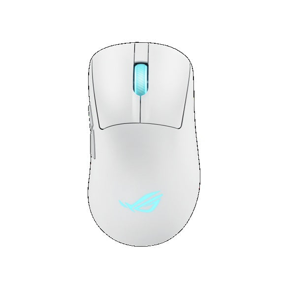 ASUS ROG Keris II Origin Gaming Mouse Moonlight White, ROG Micro Switch II, USB/Bluetooth/RF 2.4GHz, 8000 Hz, AURA Sync, 2 m
