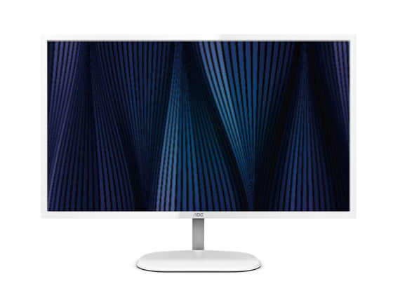 AOC 31.5' QHD IPS Monitor with 2560×1440 @ 75Hz, 4ms, sRGB 101%, DisplayPort & HDMI, sleek white design—great for sharp, vibrant visuals