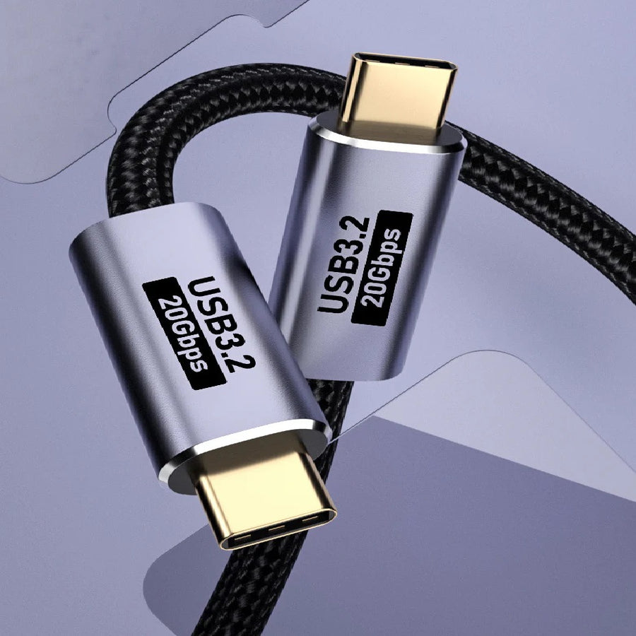 USP BoostUp Cafule Braided USB-C to USB-C (3.2 Gen2) Charge & Video Cable (1.5M) -Black,5A/100W PD,20Gbps,8K/60Hz,USB-C