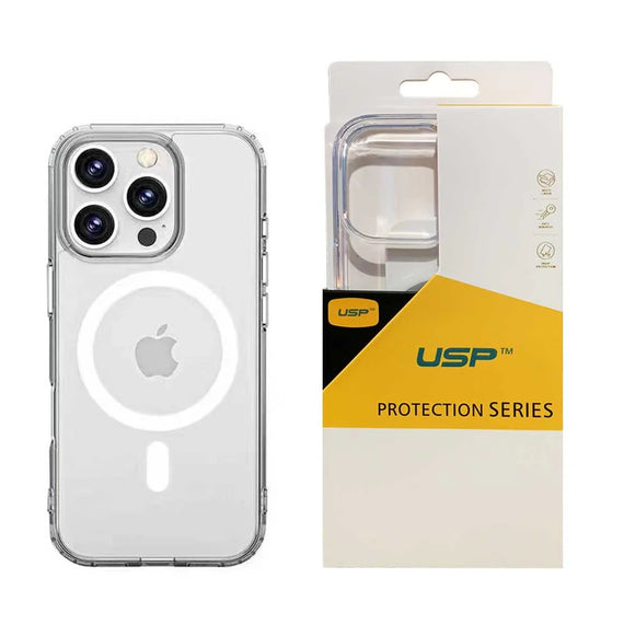 USP Apple iPhone 17 Pro (6.3') Clear Rock Shockproof Case with MagSafe - Ultra-Thin, Lightweight, Non-Slip, Strong, Durable Materials, 3 Year Warranty