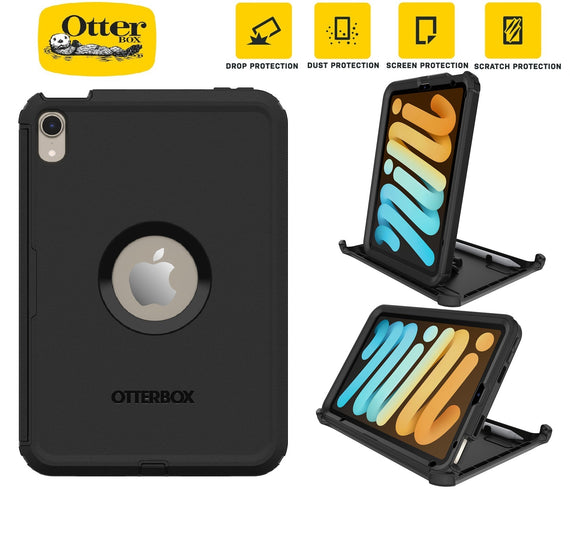 OtterBox Defender Apple iPad Mini (8.3') (A17 Pro) (7th Gen) / iPad Mini (8.3') (6th Gen) Case Black -No Retail
