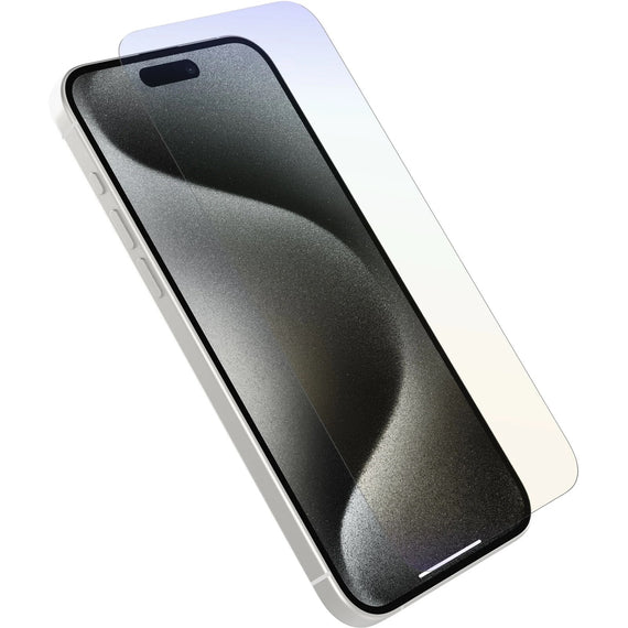 OtterBox Premium Pro Glass Antimicrobial Anti-Blue Light Apple iPhone 15 Pro Max (6.7') Screen Protector Clear - No Retail Packaging, 2 Years Warranty