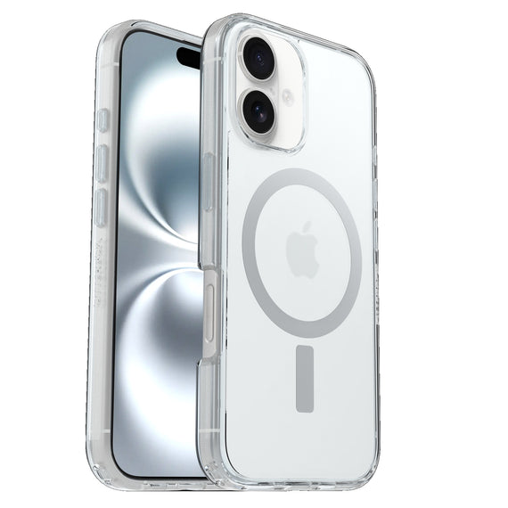 OtterBox Symmetry Clear MagSafe Apple iPhone 16 Plus (6.7') Case Clear - (77-96345), Antimicrobial, DROP+ 3X Military