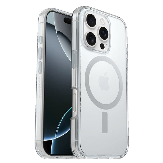OtterBox Symmetry Clear MagSafe Apple iPhone 16 Pro (6.3') Case Clear - (77-96393), Antimicrobial, DROP+ 3X Military