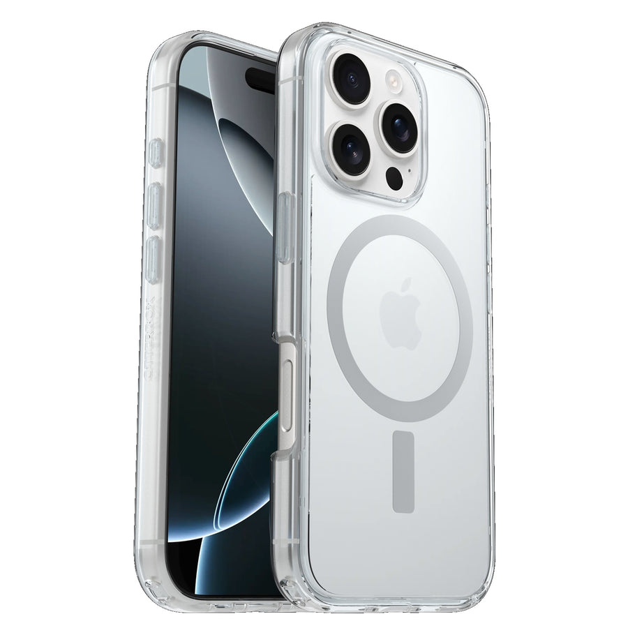 OtterBox Symmetry Clear MagSafe Apple iPhone 16 Pro (6.3') Case Clear - (77-96393), Antimicrobial, DROP+ 3X Military