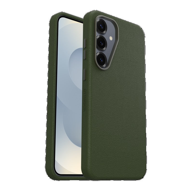 OtterBox Symmetry Cactus Leather Samsung Galaxy S25 5G (6.2') Case Cactus Grove Green - (77-97389), DROP+ 3X Military Standard, 7 Years Warranty