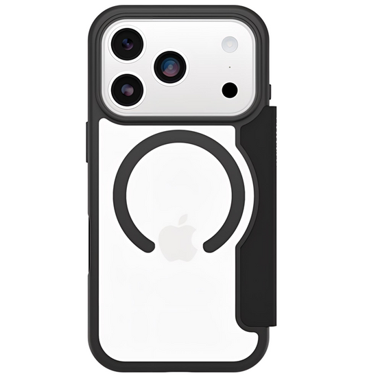 OtterBox React Folio MagSafe Apple iPhone 17 Pro Max (6.9') Case Black Crystal (Clear/Black) - (77-98589), DROP+ Military