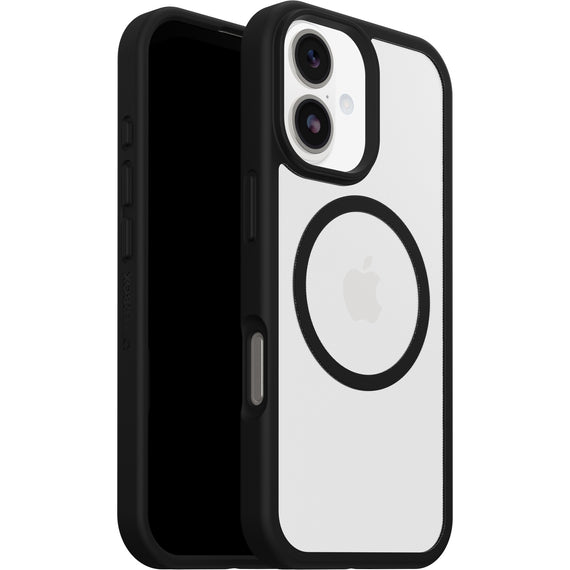 OtterBox React MagSafe Apple iPhone 17 (6.3') Case Black Crystal (Clear/Black) - (77-98591),DROP+ Military Standard,Raised
