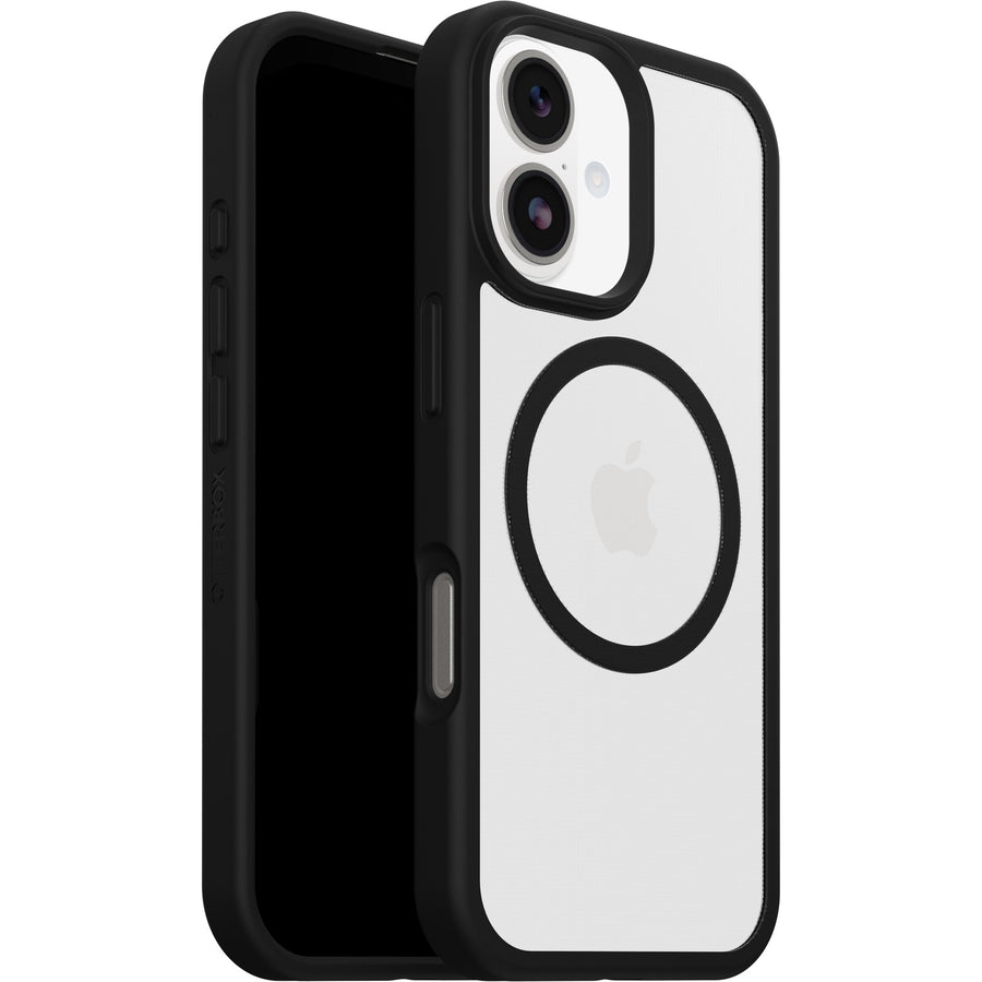 OtterBox React MagSafe Apple iPhone 17 (6.3') Case Black Crystal (Clear/Black) - (77-98591),DROP+ Military Standard,Raised