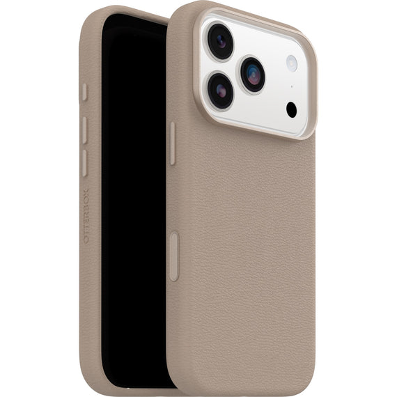 OtterBox Symmetry Cactus Leather MagSafe Apple iPhone 17 Pro (6.3') Grey Comfort (Biege) - (77-99057), DROP+ 3X Military Standard, 7 Years Warranty