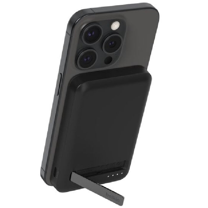 Belkin BoostCharge Pro 5k mAh Magnetic Power Bank With Qi2 + USB-C Cable (1M) - Black (BPD006btBK),15W,1xUSB-C, Overcharge