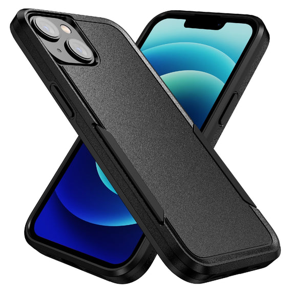 Phonix Apple iPhone 14 Plus Armor Light Case Black - Two Tough Layers, Port Covers, No Slip Grippy Edges, Durable, Rugged, Sleek, 3 Years Warranty