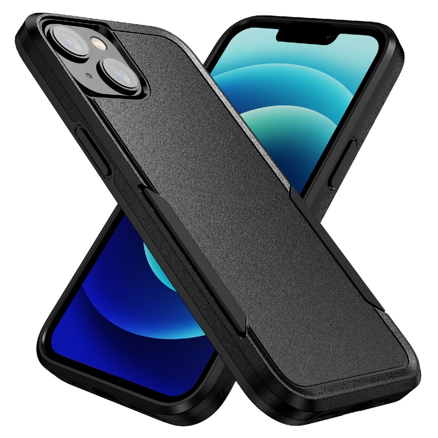 Phonix Apple iPhone 14 Plus Armor Light Case Black - Two Tough Layers, Port Covers, No Slip Grippy Edges, Durable, Rugged, Sleek, 3 Years Warranty