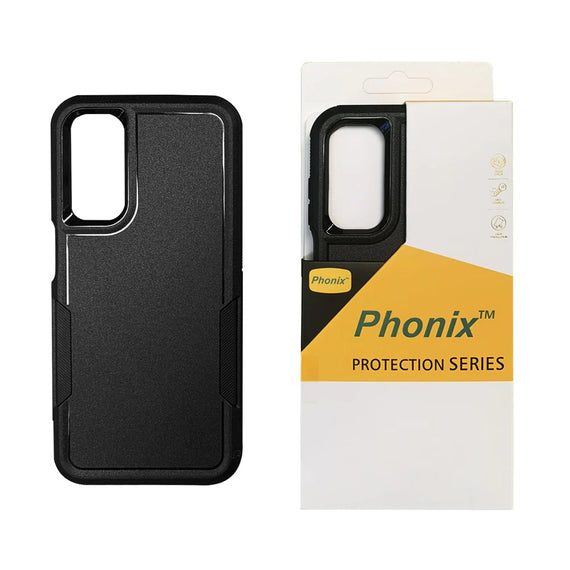 Phonix Rugged Samsung Galaxy A15 5G (6.5') Armor Light Case Black - No-Slip, Sleek, Drop-Protection, Strong & Durable, 3
