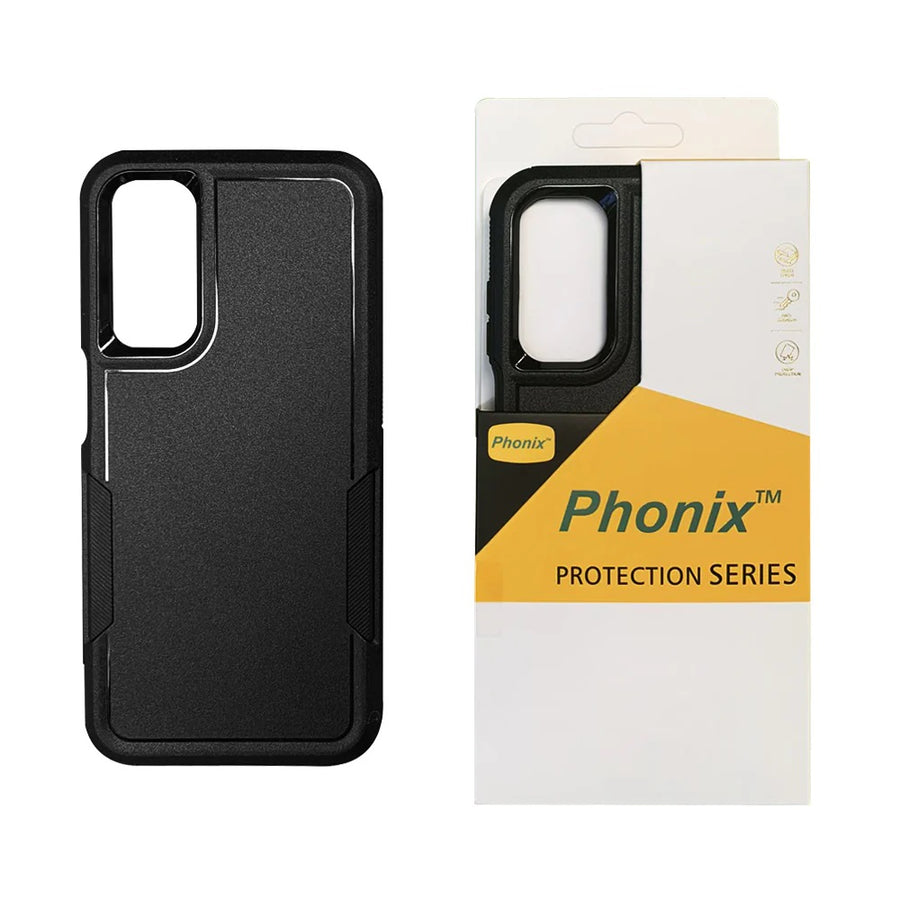 Phonix Rugged Samsung Galaxy A15 5G (6.5') Armor Light Case Black - No-Slip, Sleek, Drop-Protection, Strong & Durable, 3