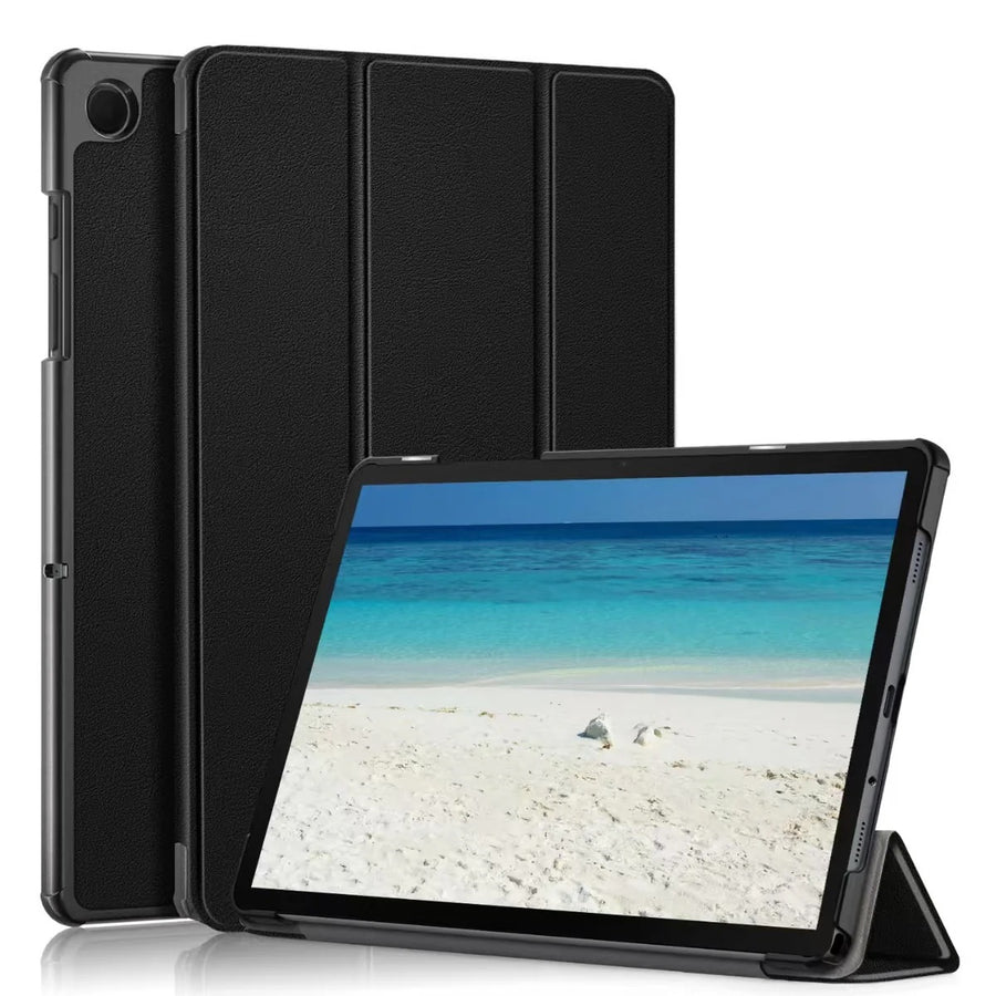 USP Samsung Galaxy Tab A11+ / Tab A9+ (11') Folio Case Black - Slim, PU Leather, Auto Sleep/Wake Function, Drop Protection,