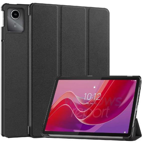USP Lenovo Tab M11 Folio Case - Black - Tri-Fold Stand, Magnetic Front Cover, Slim Foil Case, 3 Year Warranty
