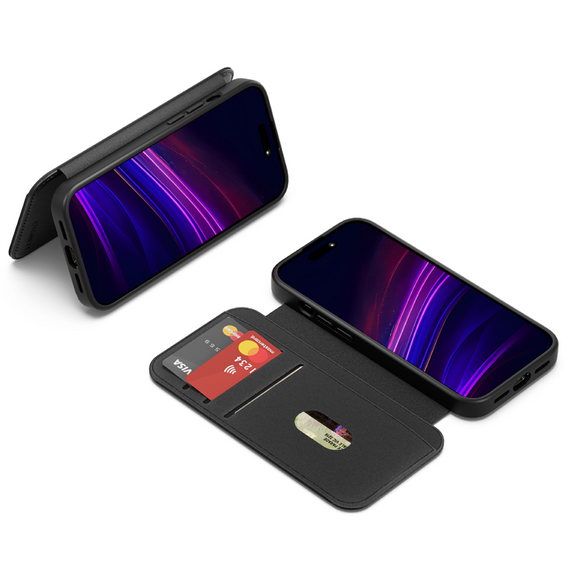 Cygnett MagWallet Apple iPhone 16 Pro Max (6.9')Case-Black(CY5023MAGWT)360° Protection,Multi-Angle,3xCard Slots,MagSafe,4FT