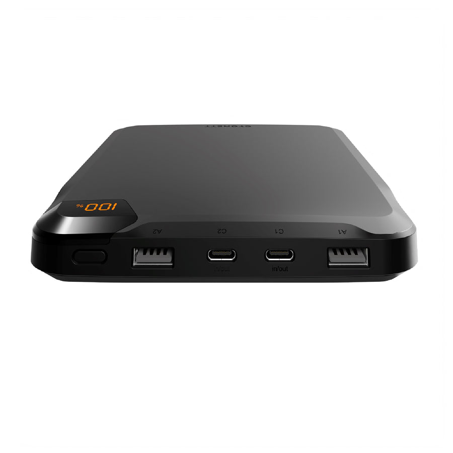 Cygnett ChargeUp VertPWR 25K mAh Laptop Power Bank + USB-C Cable (40CM) + Stand - Obsidian (CY5128PBCHE),100W, 4x USB
