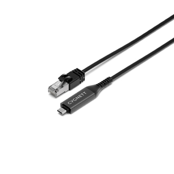 Cygnett Unite USB-C To RJ45 Ethernet Cable Gigabit (5M) - Black(CY5506PCCCE), 1Gbps, USB 3.2, Universal Compatibility, 2