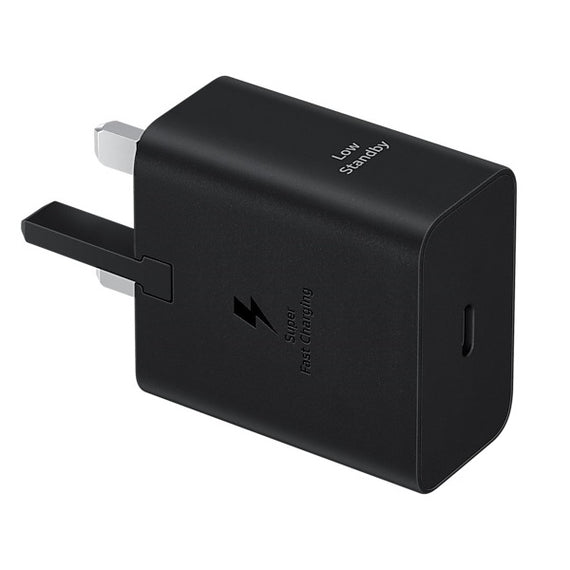 Samsung 25W GaN USB-C Fast Wall Charger - Black(EP-T2510NBEGAU), 1x USB-C, Supports up to 25W, Compact & Travel-Ready, 1