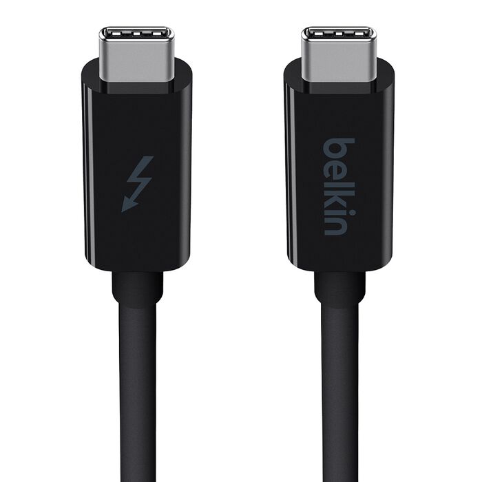 Belkin Thunderbolt 3 Cable USB-C to USB-C (1M) - Black (F2CD081ds1M-BLK ), 60W PD, 20Gbps, 4K/Ultra-HD, Thunderbolt
