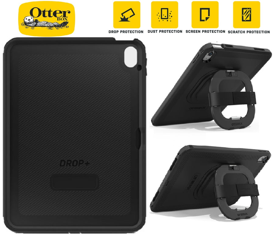 OtterBox Rugged Defender Apple iPad (11') (A16) (11th Gen) / iPad (10.9') (10th Gen) Kickstand Case - Black - No Retail
