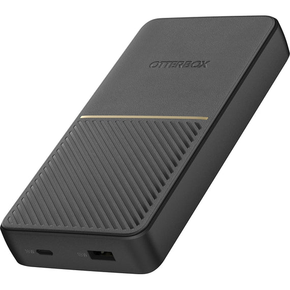 OtterBox Fast Charge Power Bank 20K mAh - Black (78-80642), Dual Port USB-C (18W) & USB-A (18W), Includes USB-C Cable