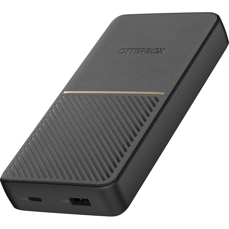 OtterBox Fast Charge Power Bank 20K mAh - Black (78-80642), Dual Port USB-C (18W) & USB-A (18W), Includes USB-C Cable