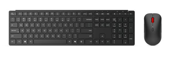 LENOVO Professional Wireless Multi-Mode Pro Keyboard & Mouse Combo Full-Size USB-A Dual Bluetooth 5.3 three-zone DPI US