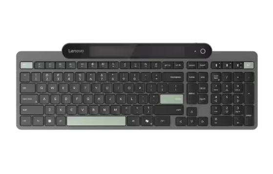 LENOVO Self-Charging Bluetooth Keyboard-US English Bluetooth 5.1 USB-C Uses fast-charging Free from Batteries Three-Device