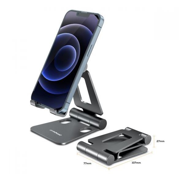 mbeat®  MB-STD-S2PGRY Stage S2 Hands-Free Mobile Stand GREY Compact and Durable Optimised Hands-free Space-saving Portability