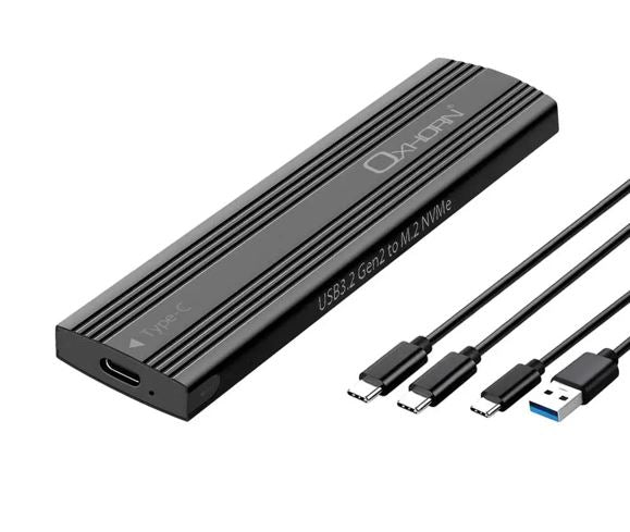 Just You PC Oxhorn USB C 3.2 Gen 2 M.2 NVMe NGFF Enclosure 10 Gbps B+M Key M.2 NVMe SSD up to 4TB 2280/2260/2242/2230