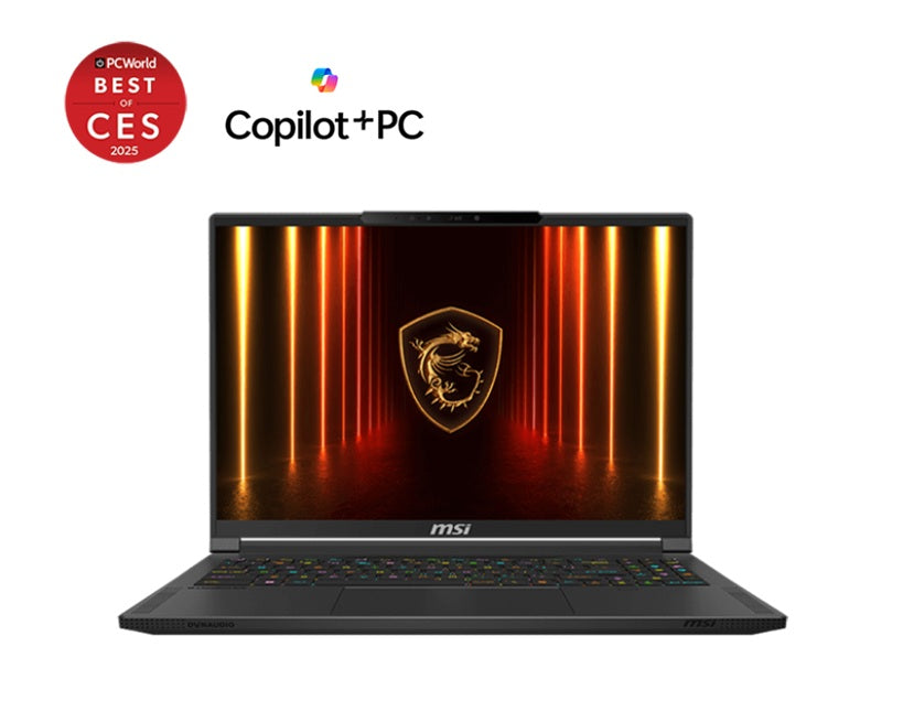 MSI Stealth Series Gaming Notebook 16' QHD AMD Ryzen™ AI 9 HX 370 Processor DDR5-6400 32GB, 2TB SSD RTX 5070 GDDR7 8GB   Windows11 Pro (LS)