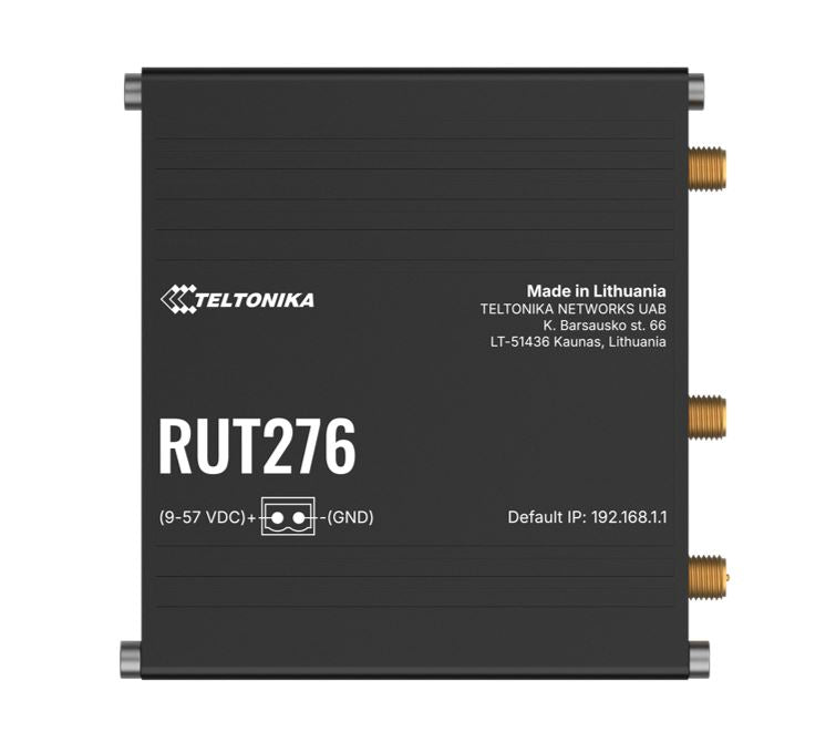 Teltonika RUT276 Compact Redcap 5G Router, Built-in RS232/RS485,2 x SIM Slots, 2 x RJ45 ports, 10/100 Mbps, PSU Excluded IoT