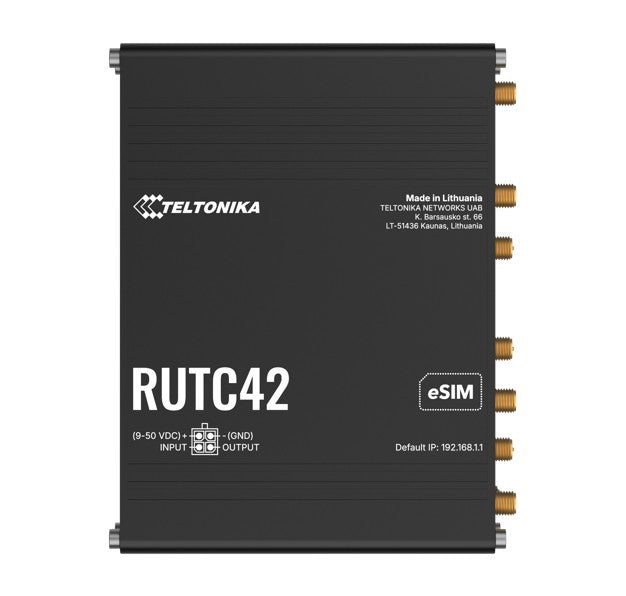Teltonika RUTC42 DUAL MODEM EDGE ROUTER, LTE Cat 4 with dual modem, failover, load balancing, WI-FI 6, 5x Gigabit Ethernet